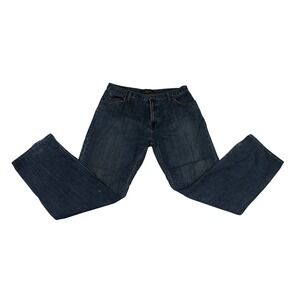 US Polo Assn Mens Jeans W38 L32 Dark Wash Straight Leg Cotton Blue Denim Pants